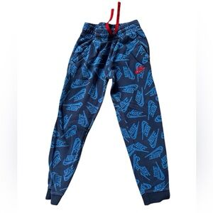 Kids Nike Blue Joggers, Size Small